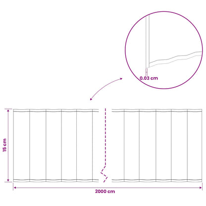 Lawn Edging 20 m x 15 cm Galvanised Steel Silver