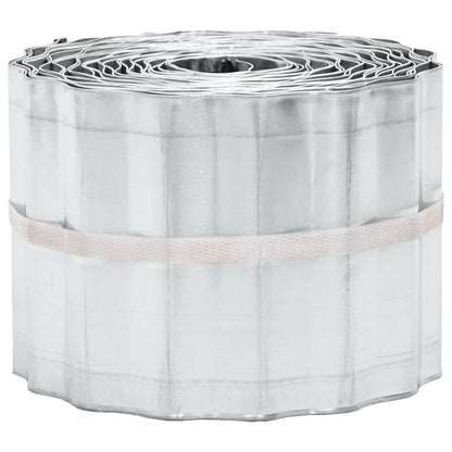 Lawn Edging 20 m x 25 cm Galvanised Steel Silver