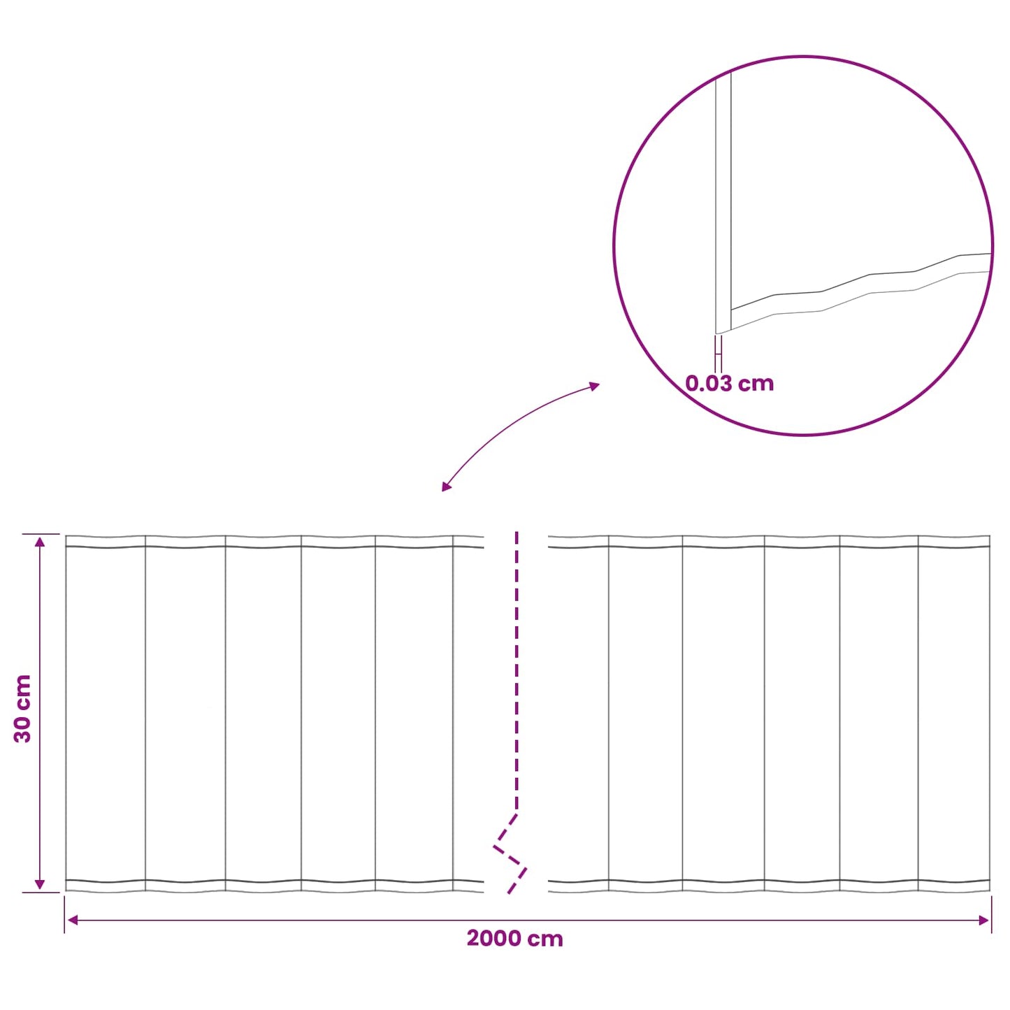 Lawn Edging 20 m x 30 cm Galvanised Steel Silver