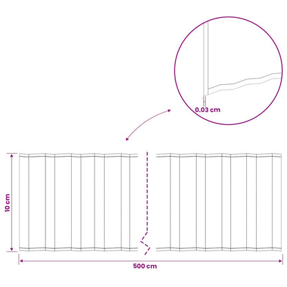 Lawn Edging 5 m x 10 cm Galvanised Steel Silver