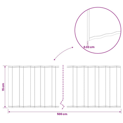 Lawn Edging 5 m x 15 cm Galvanised Steel Silver