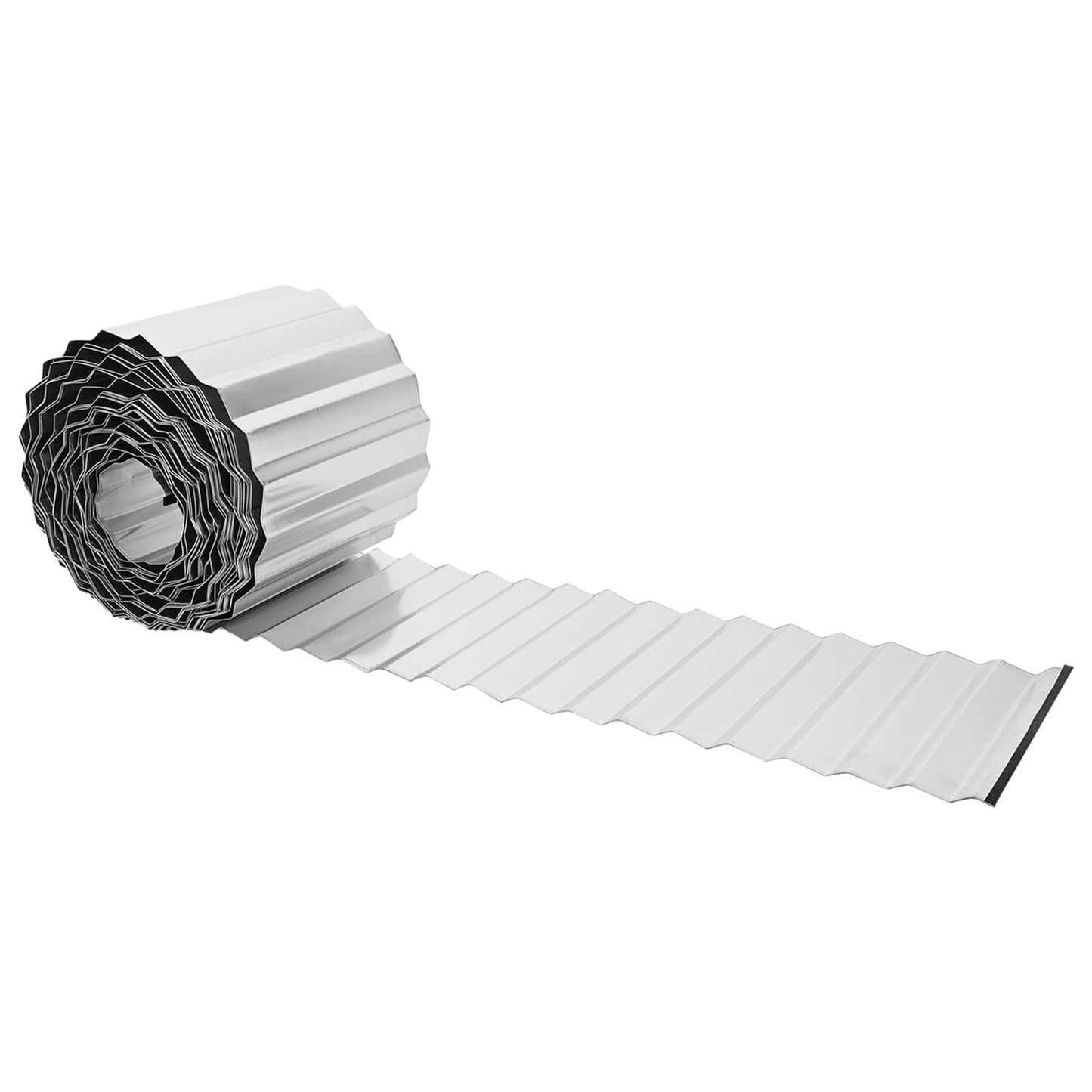 Lawn Edging 10 m x 10 cm Galvanised Steel Silver