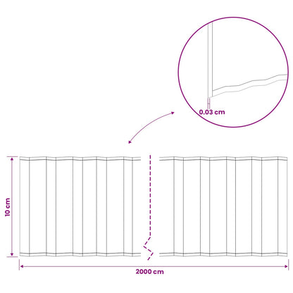 Lawn Edging 20 m x 10 cm Galvanised Steel Silver