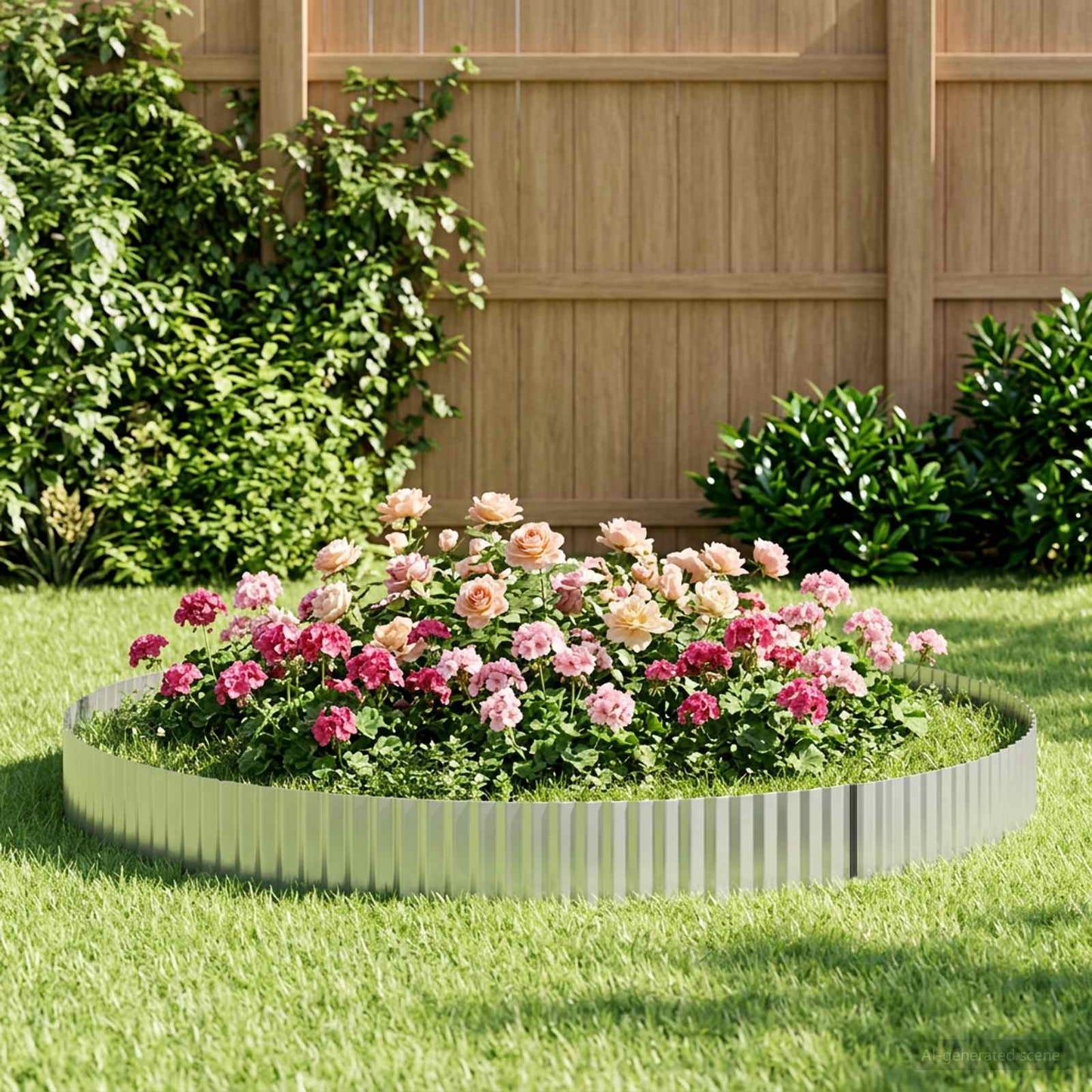 Lawn Edging 20 m x 20 cm Galvanised Steel Silver