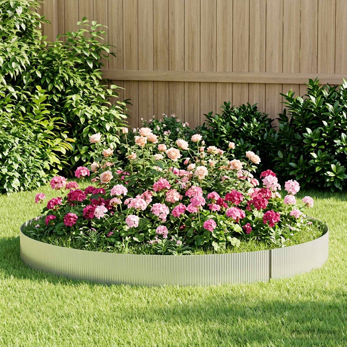 Lawn Edging 5 m x 25 cm Galvanised Steel Silver