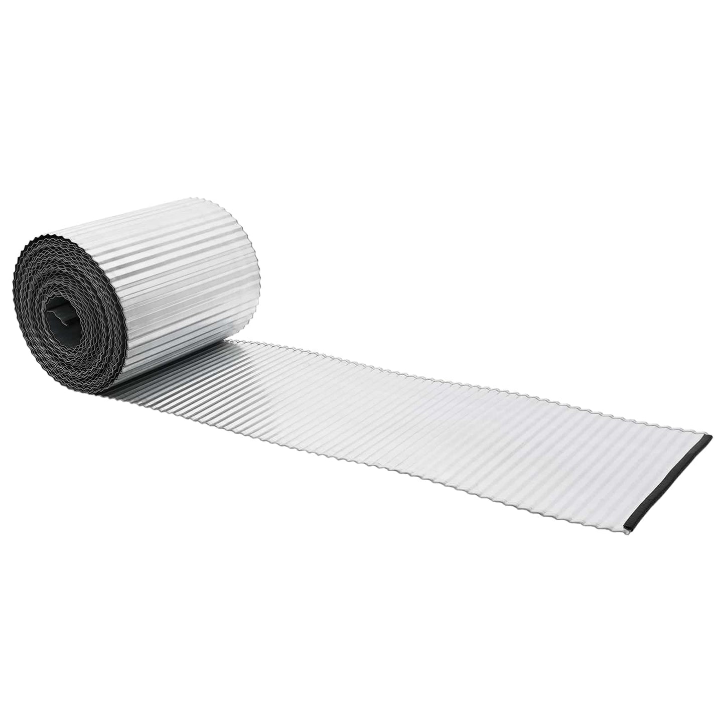 Lawn Edging 5 m x 25 cm Galvanised Steel Silver