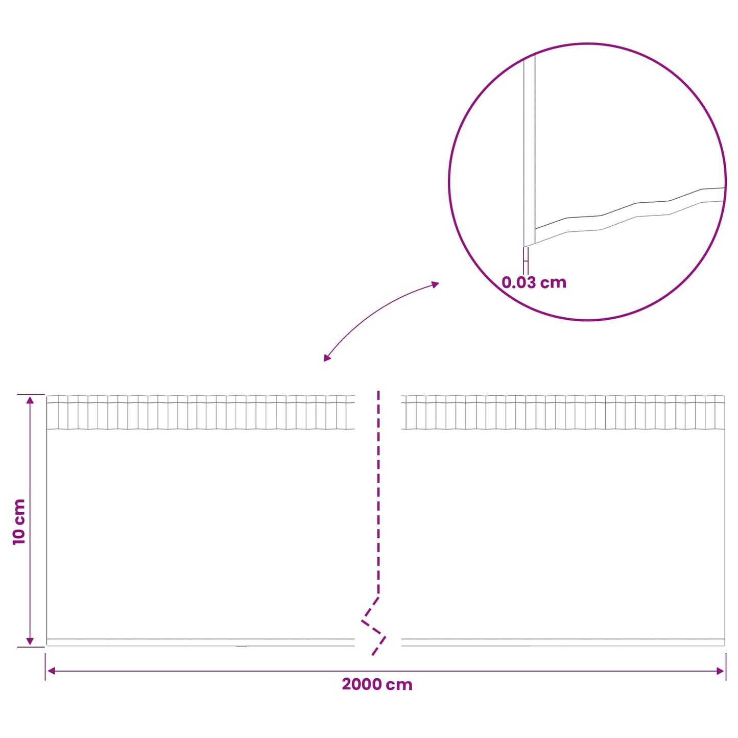 Lawn Edging 20 m x 10 cm Galvanised Steel Silver