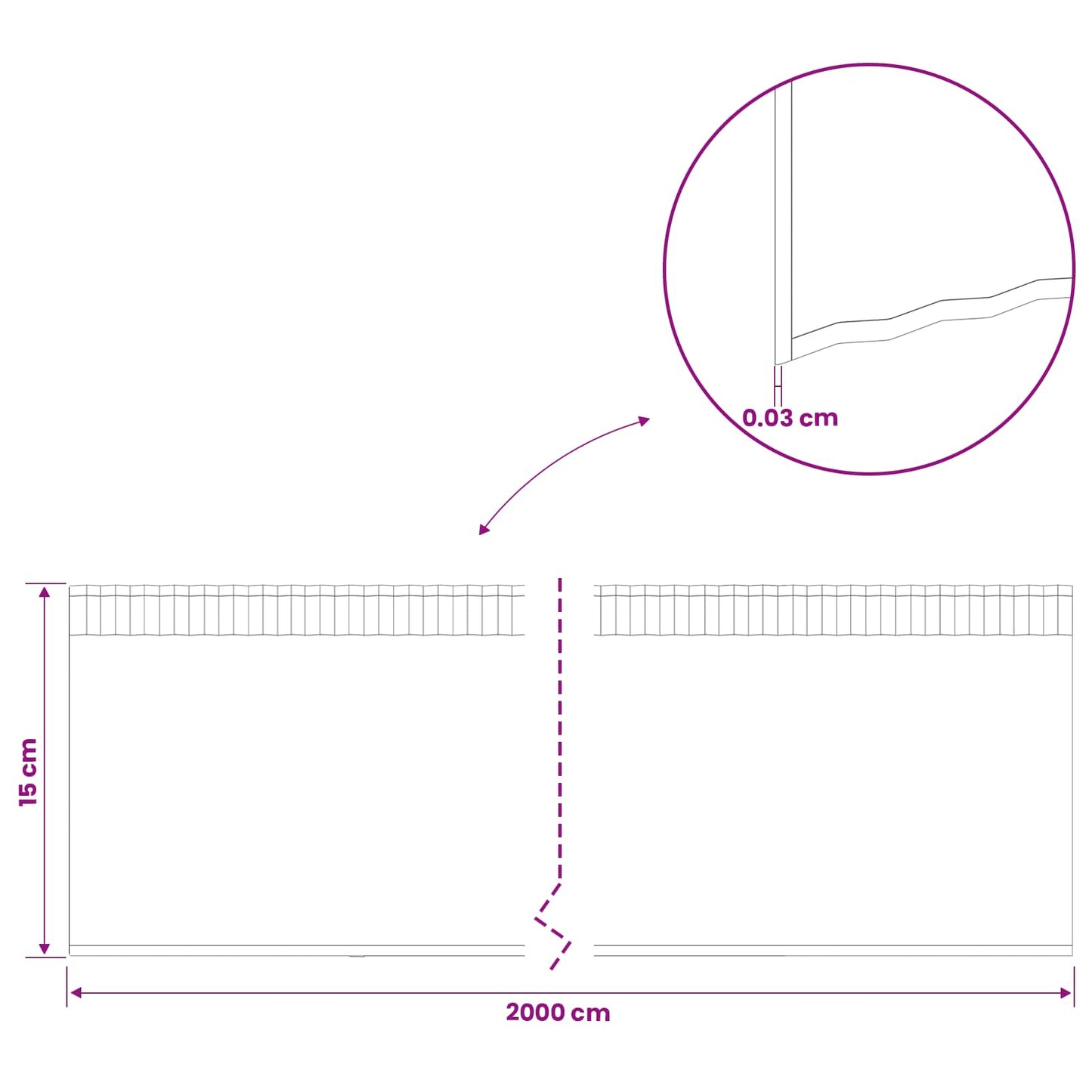 Lawn Edging 20 m x 15 cm Galvanised Steel Silver