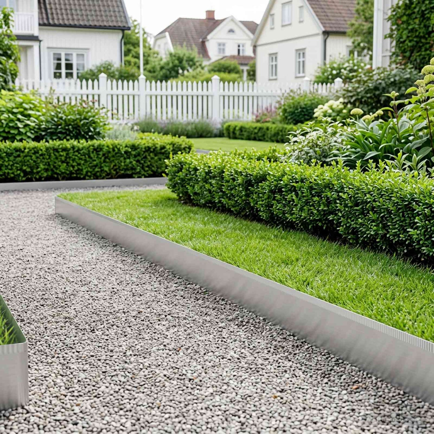 Lawn Edging 20 m x 20 cm Galvanised Steel Silver