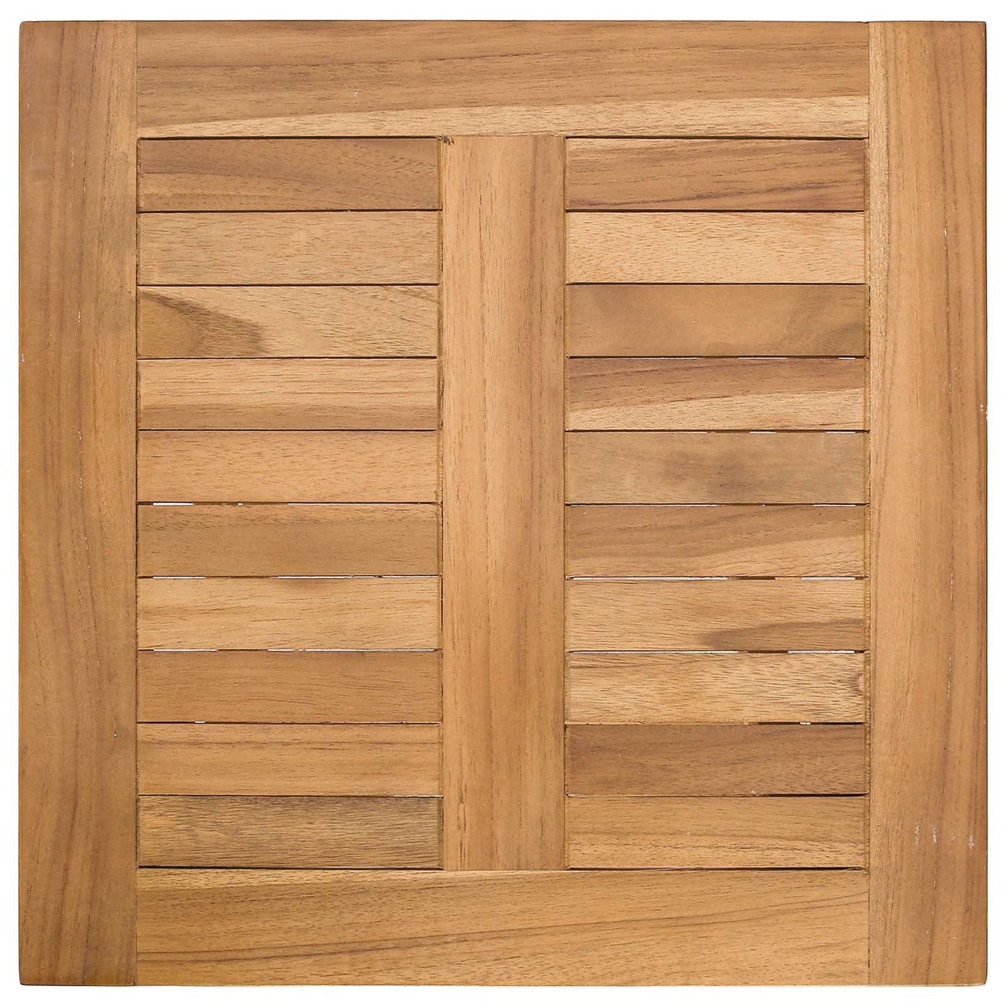 Folding Deck Chair with Table 2 pcs Natural Solid Teak Wood