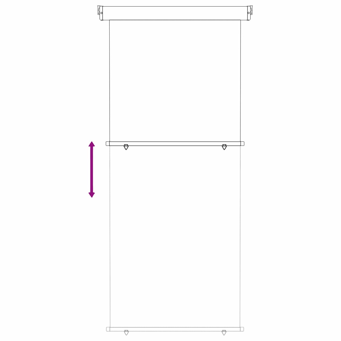 Balcony Side Awning 100% polyester iron steel