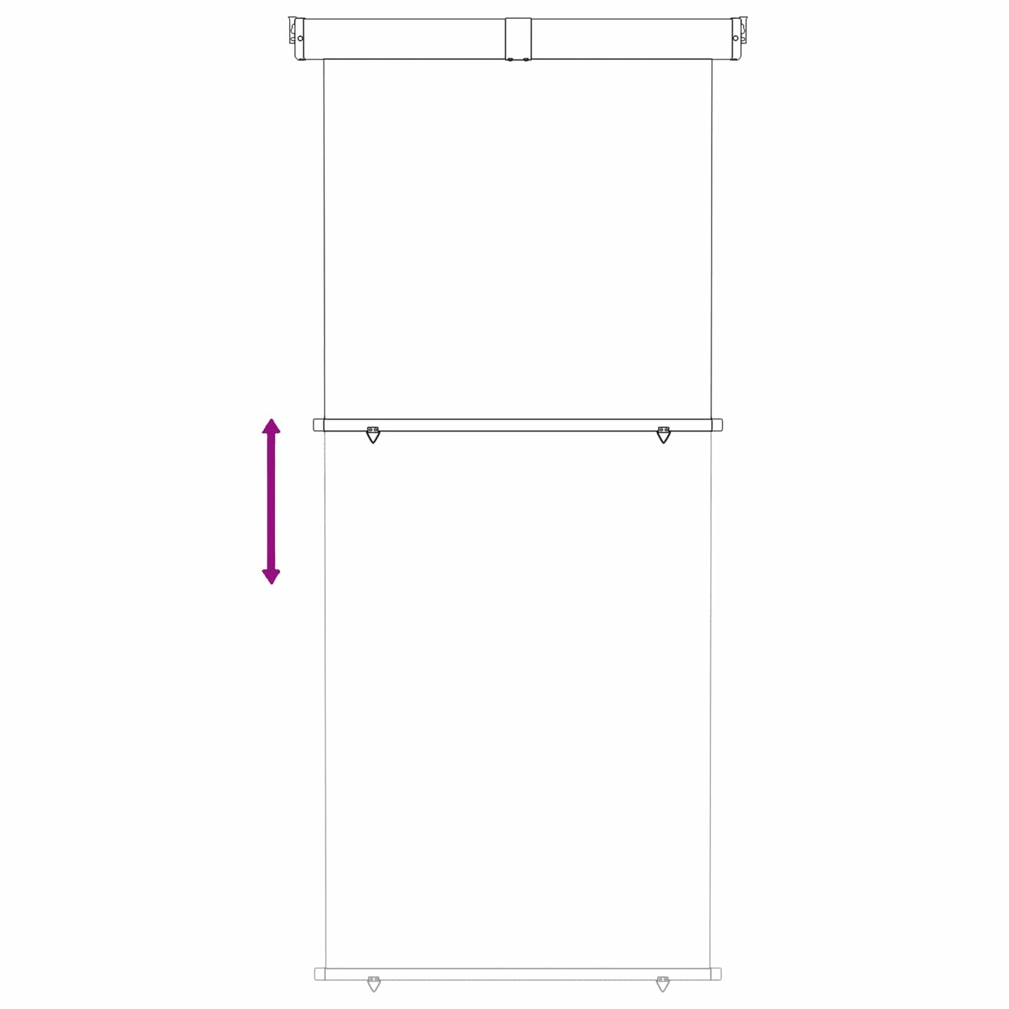 Balcony Side Awning 100% polyester iron steel
