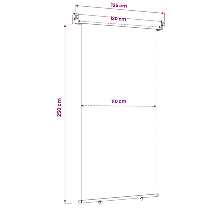 Balcony Side Awning 100% polyester iron steel