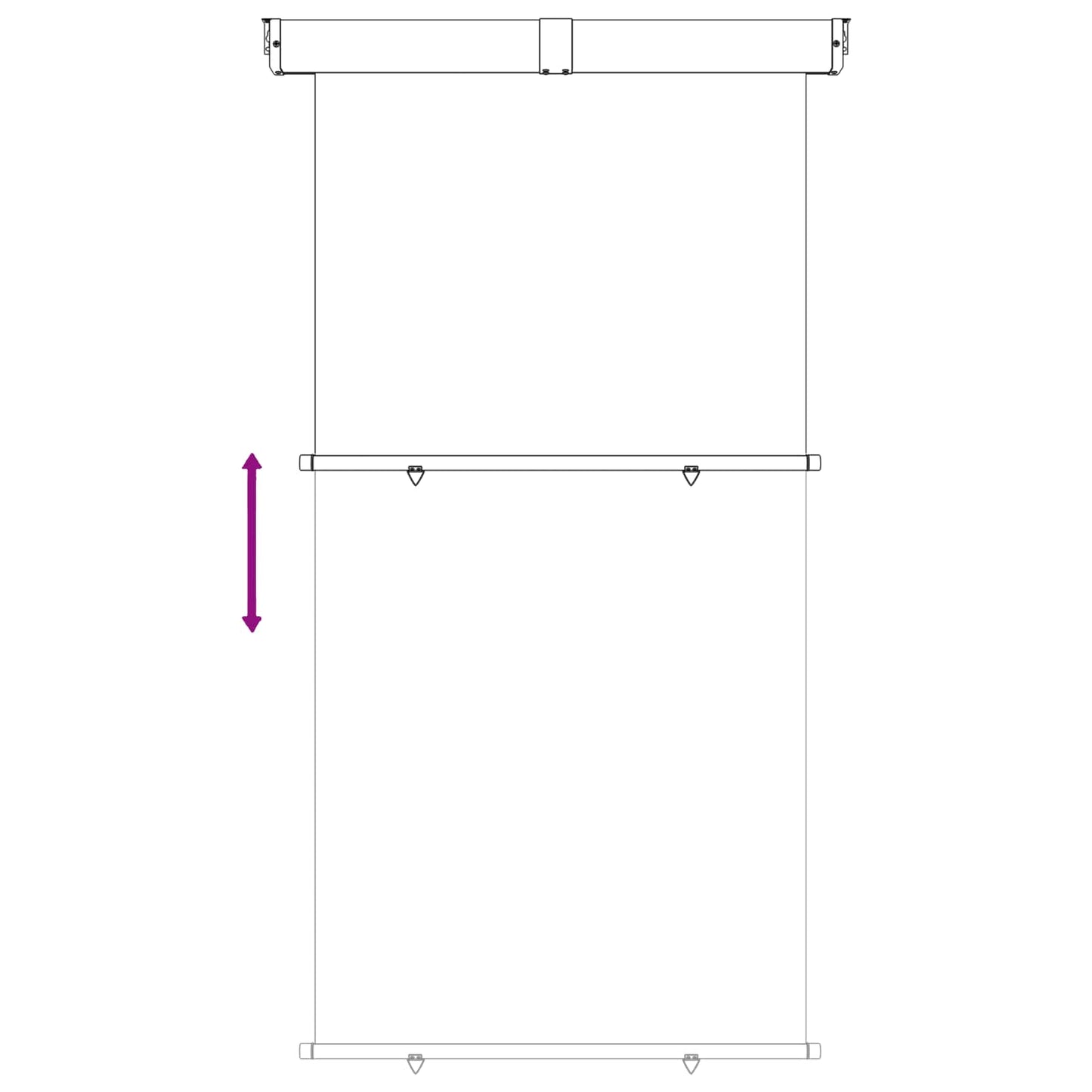 Balcony Side Awning 100% polyester iron steel