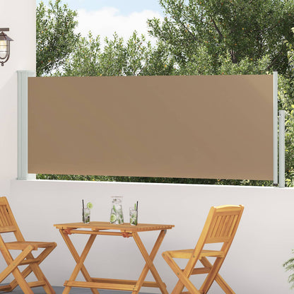 Retractable Side Awning Taupe 300 x 100 cm Polyester