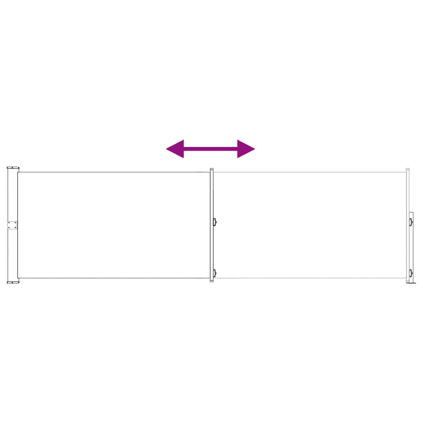 Retractable Side Awning Beige 300 x 120 cm Polyester