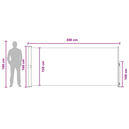 Retractable Side Awning Polyester Rectangular