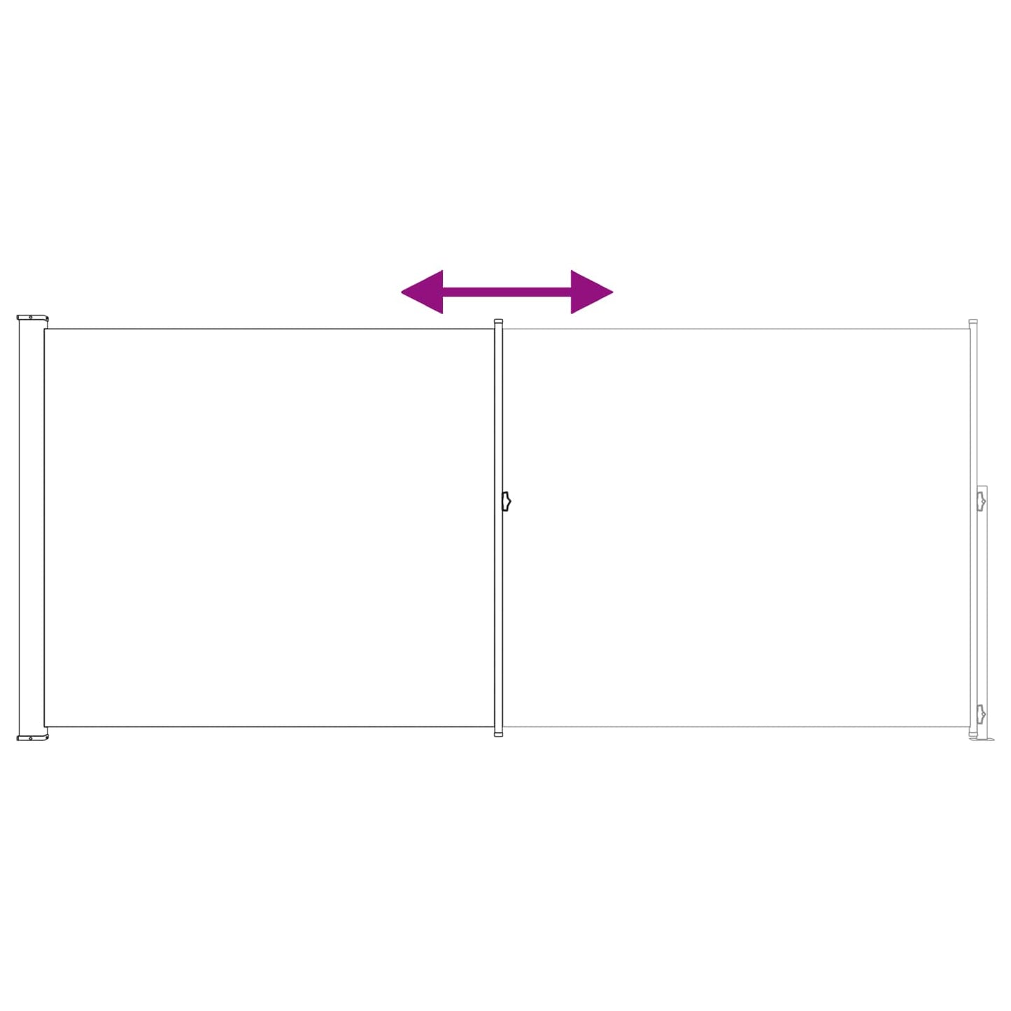 Retractable Side Awning 100% polyester iron steel
