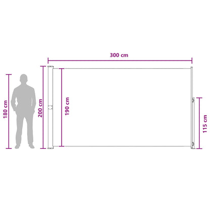 Retractable Side Awning 100% polyester iron steel