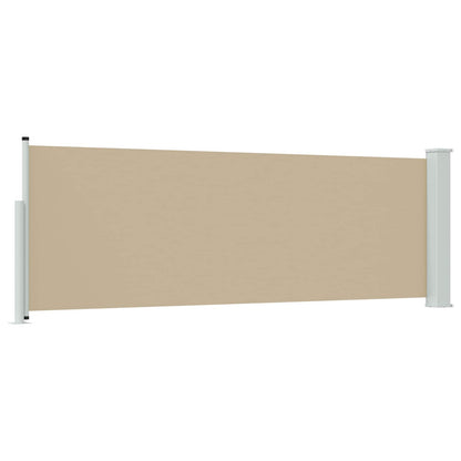 Retractable Side Awning Beige 500 x 100 cm Polyester