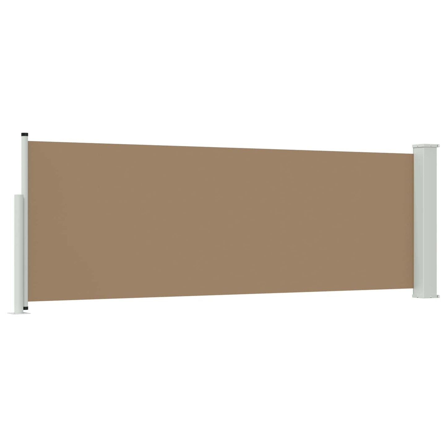 Retractable Side Awning Taupe 500 x 100 cm Polyester