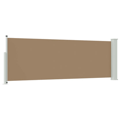Retractable Side Awning Taupe 500 x 100 cm Polyester