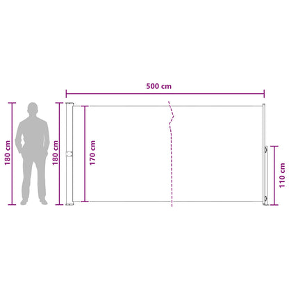 Retractable Side Awning 100% polyester iron steel