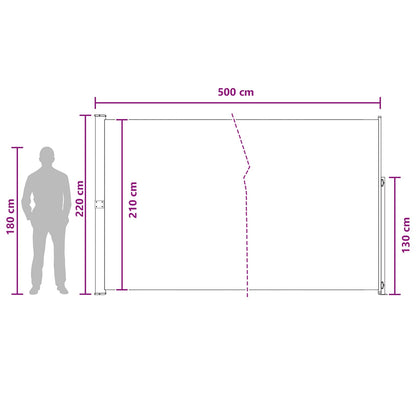 Retractable Side Awning 100% polyester iron steel