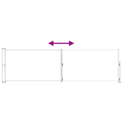 Retractable Side Awning Beige 600 x 117 cm Polyester