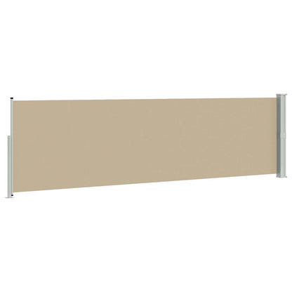 Retractable Side Awning Beige 600 x 160 cm Polyester