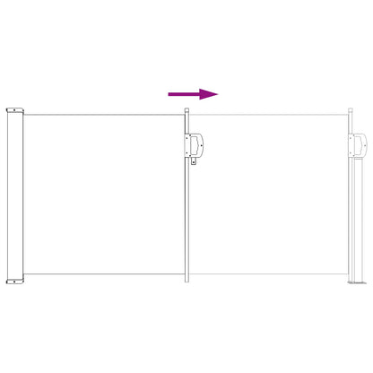 Retractable Side Awning Grey 300 x 100 cm Polyester