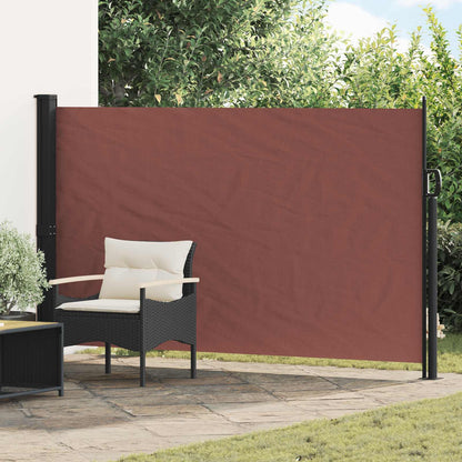Retractable Side Awning Brown 300 x 170 cm Polyester
