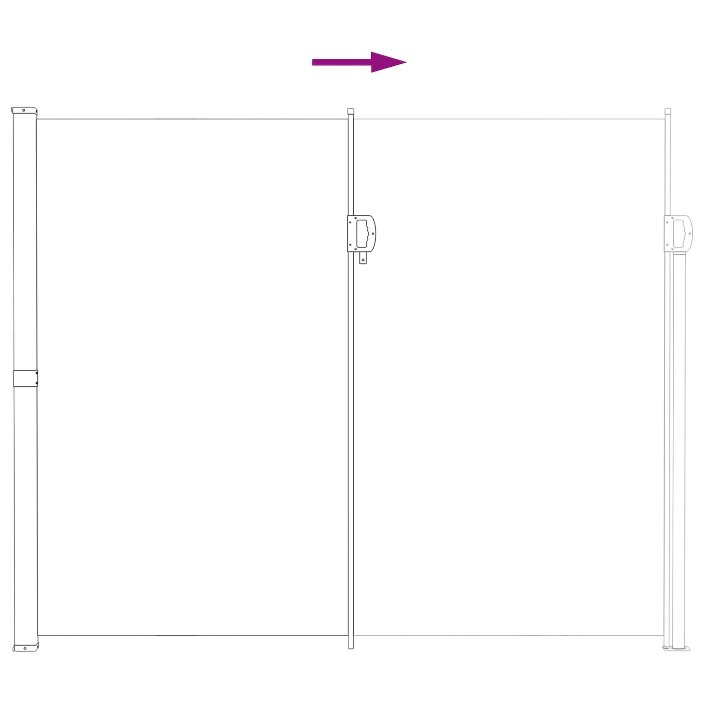Retractable Side Awning Sand 600 x 200 cm Polyester