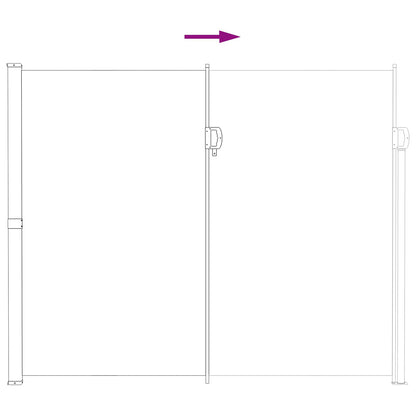 Retractable Side Awning Grey 600 x 220 cm Polyester