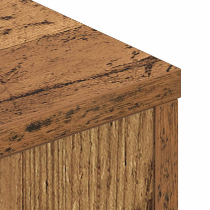 Storage Headboard with LED Old Wood 160 cm Engineered Wood
