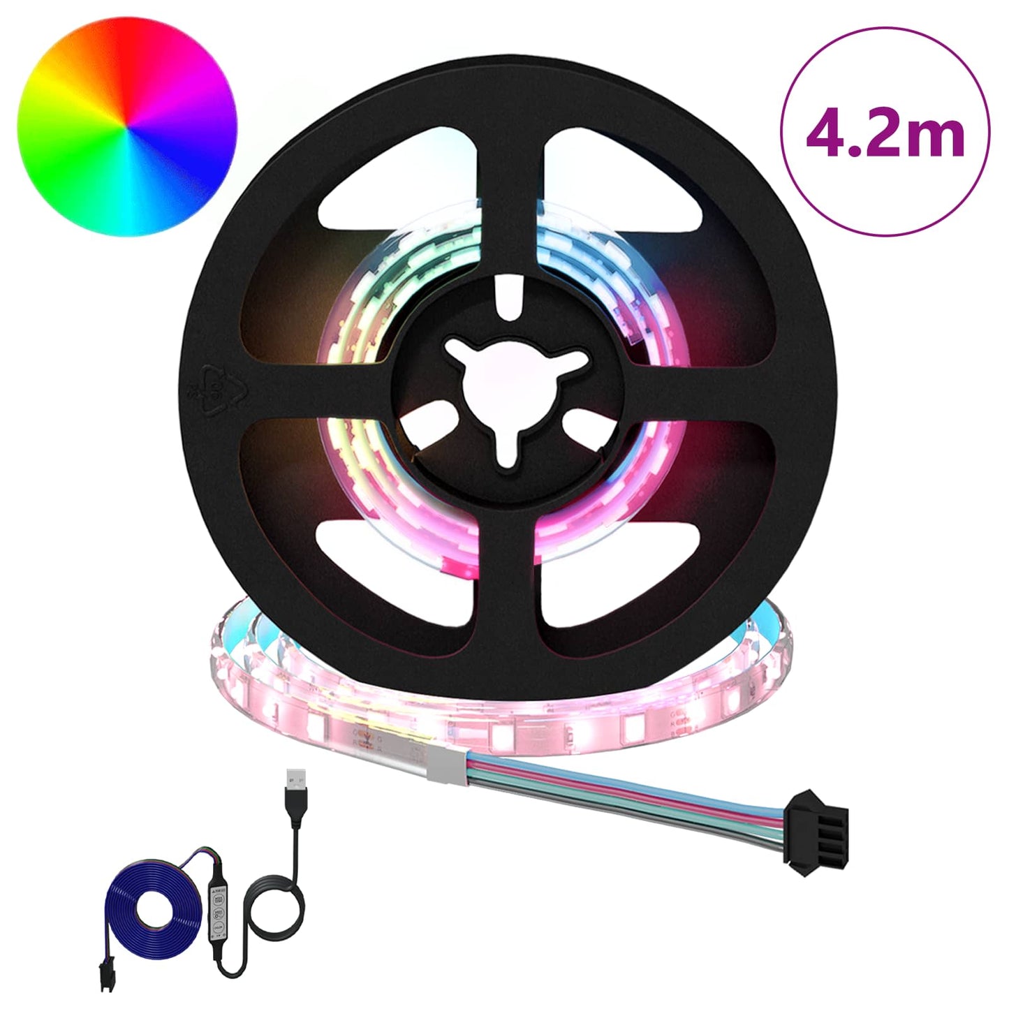 LED Strip 12 pcs Black and Transparent 350 mm