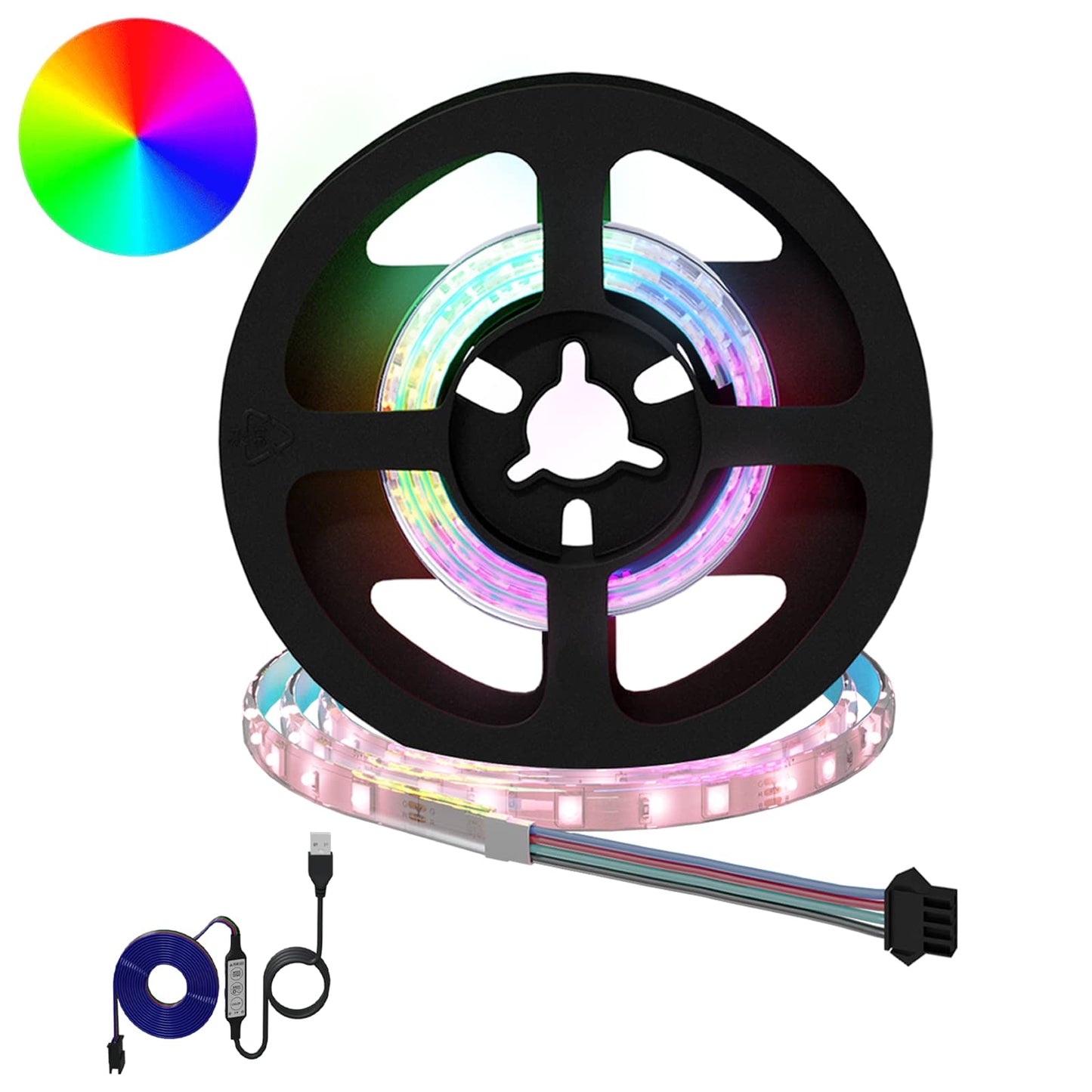 LED Strip 2 pcs Black and Transparent 450 mm Copper and Plastic