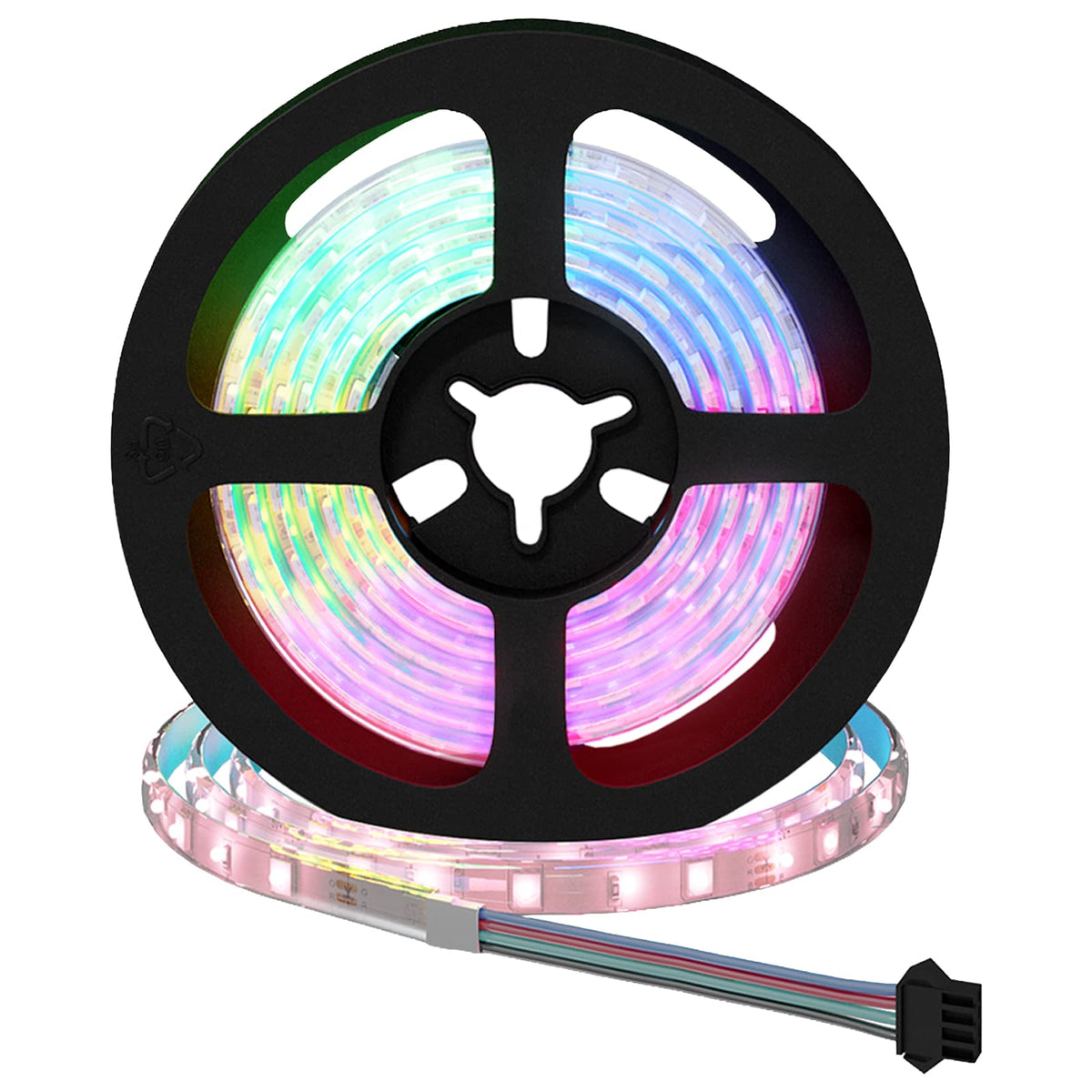 LED Strip 12 pcs Black and Transparent Copper and Plastic