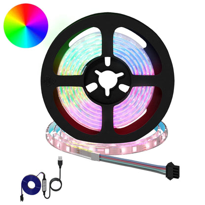 LED Strip 12 pcs Black and Transparent Copper and Plastic