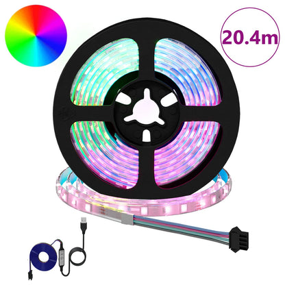 LED Strip 12 pcs Black and Transparent 1700 mm