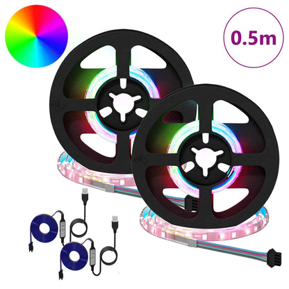 LED Strip 4 pcs Black and Transparent 25 x 0.8 x 0.3 cm