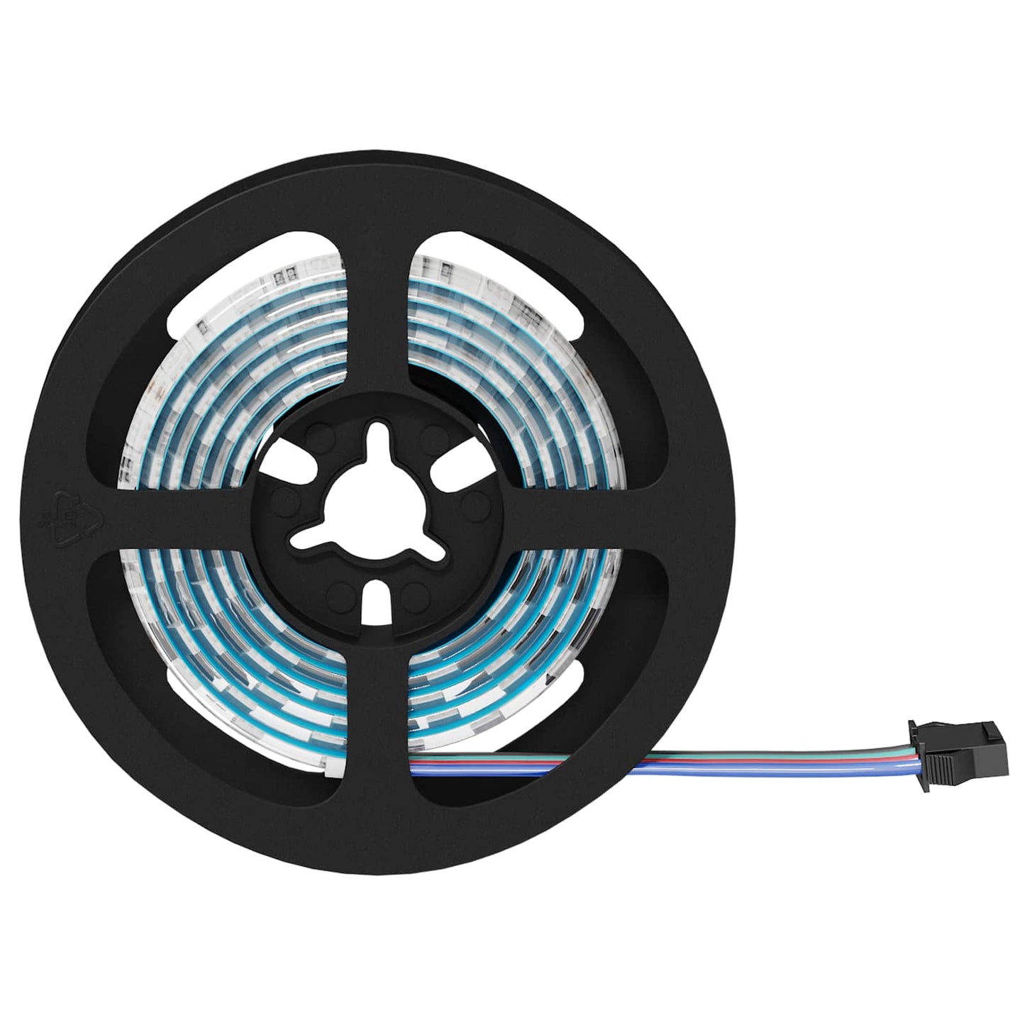 LED Strip 12 pcs Black and Transparent 1000 mm