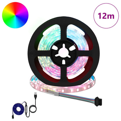 LED Strip 12 pcs Black and Transparent 1000 mm