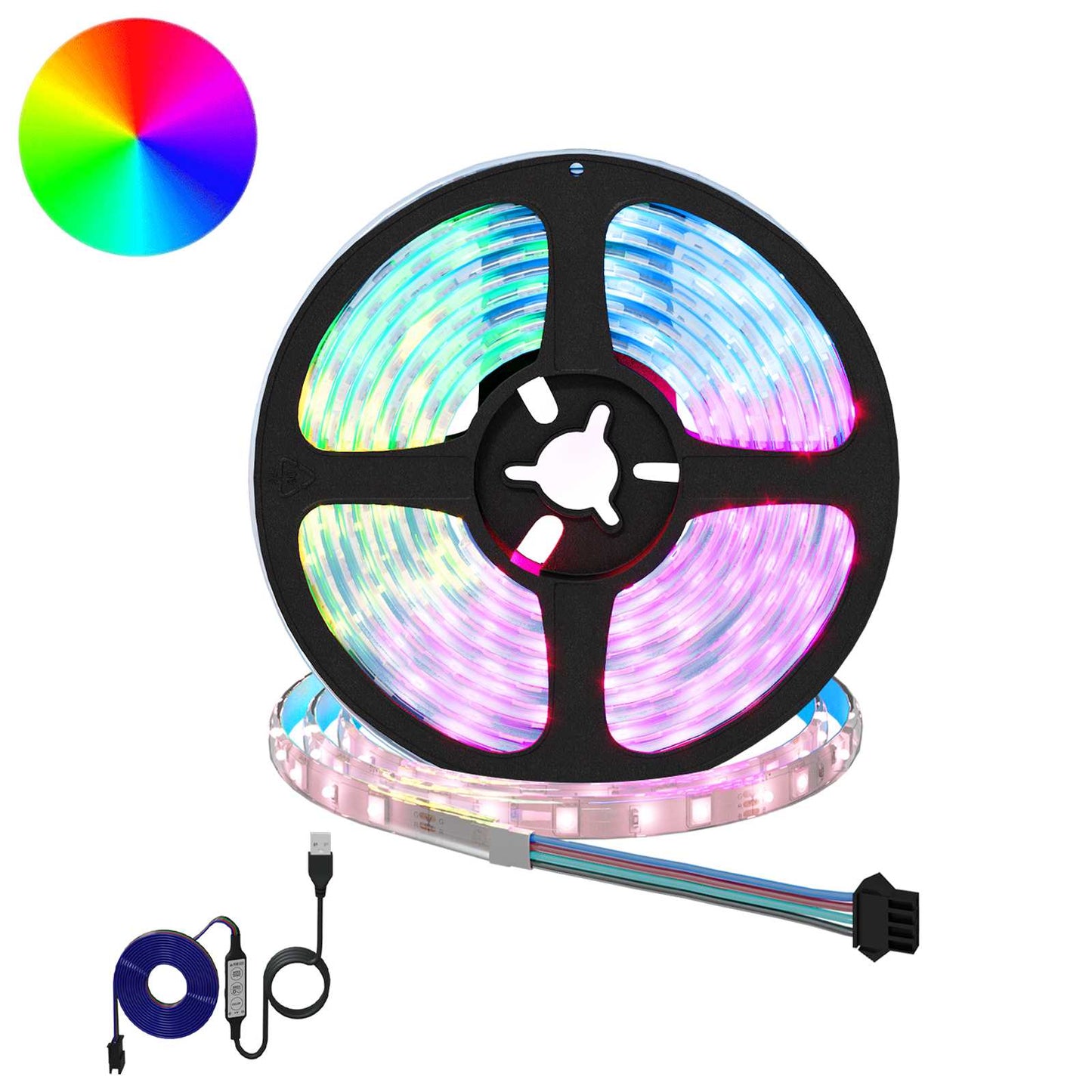LED Strip 12 pcs Black and Transparent 3000 mm