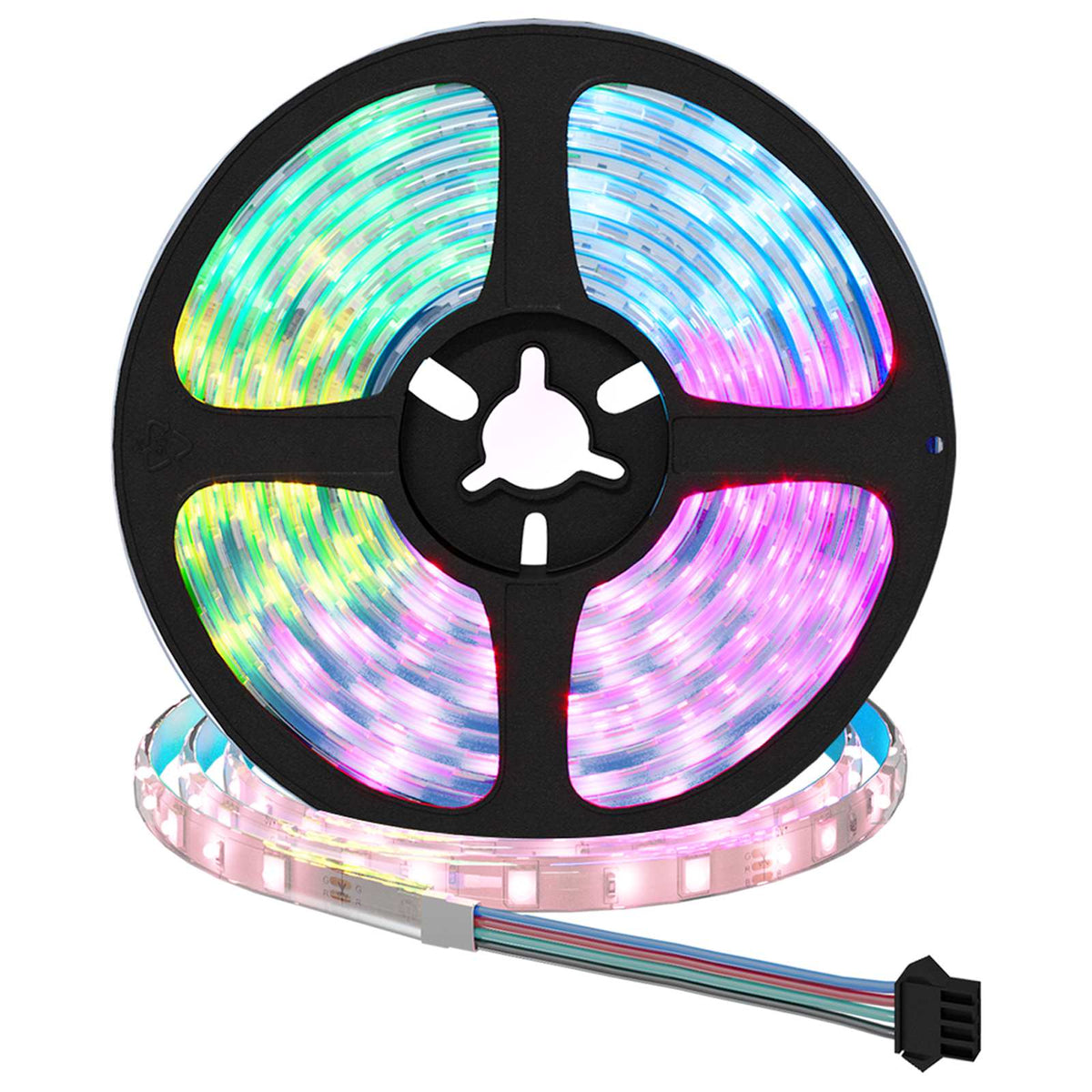 LED Strip 12 pcs Black and Transparent Copper and Plastic