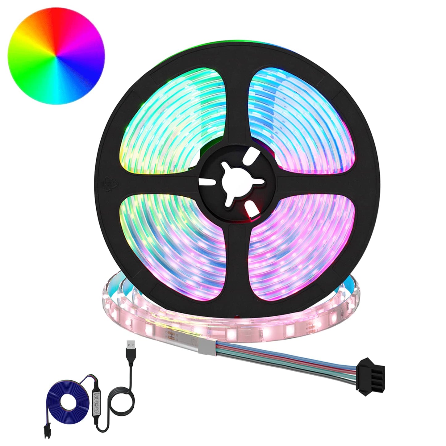 LED Strip 2 pcs Black and Transparent 5500 mm