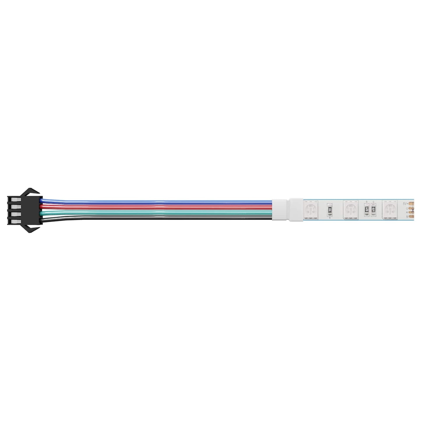 LED Strip 2 pcs Black and White 1745 mm Copper and Plastic