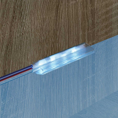 LED Strip 2 pcs Black and White 1745 mm Copper and Plastic