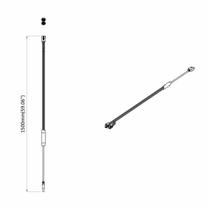 LED Strip 2 pcs Black and Multicolour 1745 mm