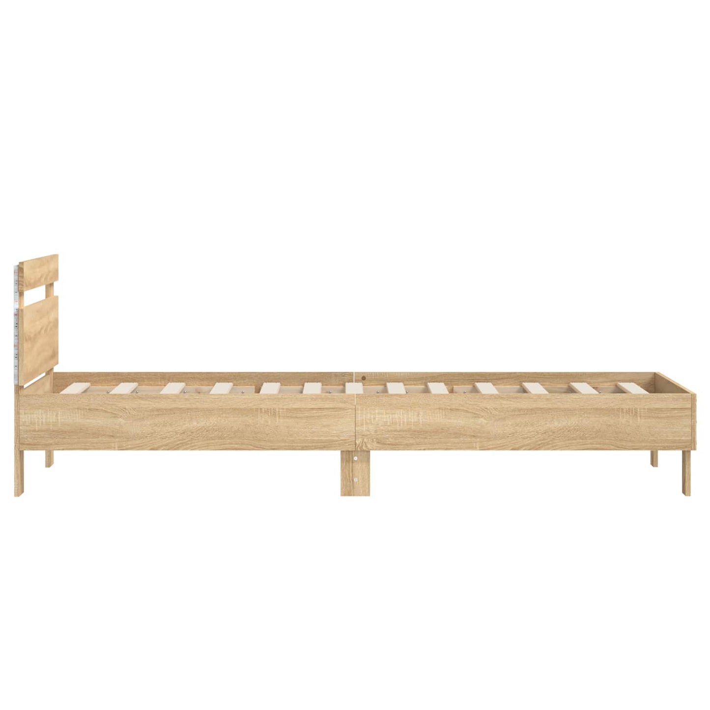 Bed Frame with LED Sonoma Oak 80 x 200 cm Engineered Wood